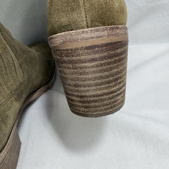 Madewell Autumn Chelsea High Ankle Boots Brown Suede Block Heel Women’s 10 - Picture 15 of 15